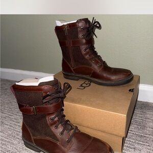 UGG women’s Kesey Brown Leather Boots size 9. $75